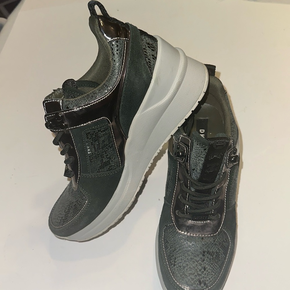 Women’s DKNY Kai lace up wedge sneakers